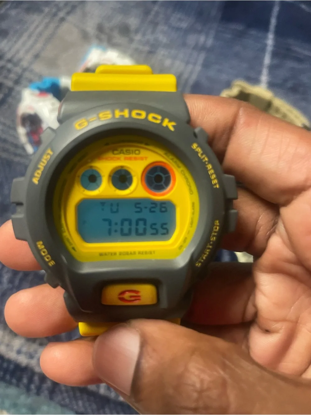Casio G-Shock Yellow and Gray Digital Sports Watch